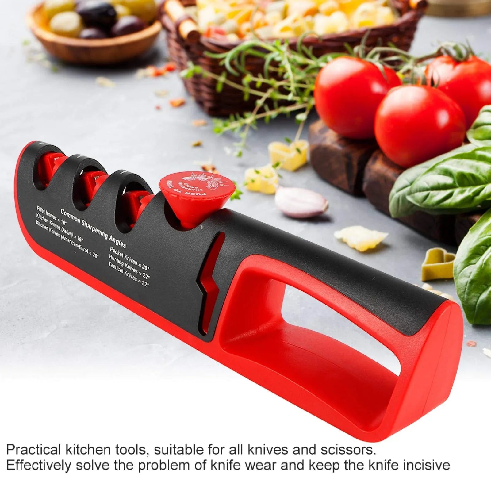 Kitchen Knife Sharpener Adjustable 4-in-1